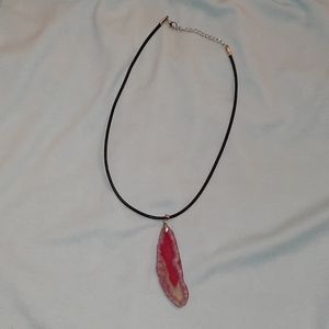 PINK ALGATE HANDMADE NECKLACE